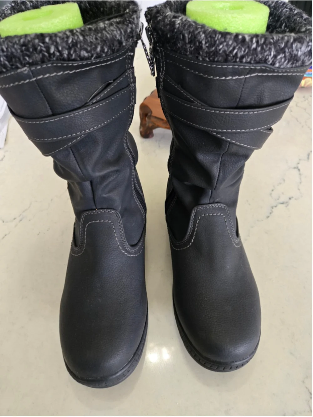 Sporto Black Waterproof Thermolite Winter Boots Lined Slouchy Mid-Calf Size 7.5